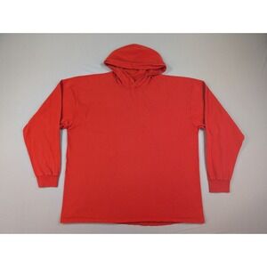 Vintage Gap Hoodie Mens XL Orange Red Boxy Lightweight Pullover 90s USA Made